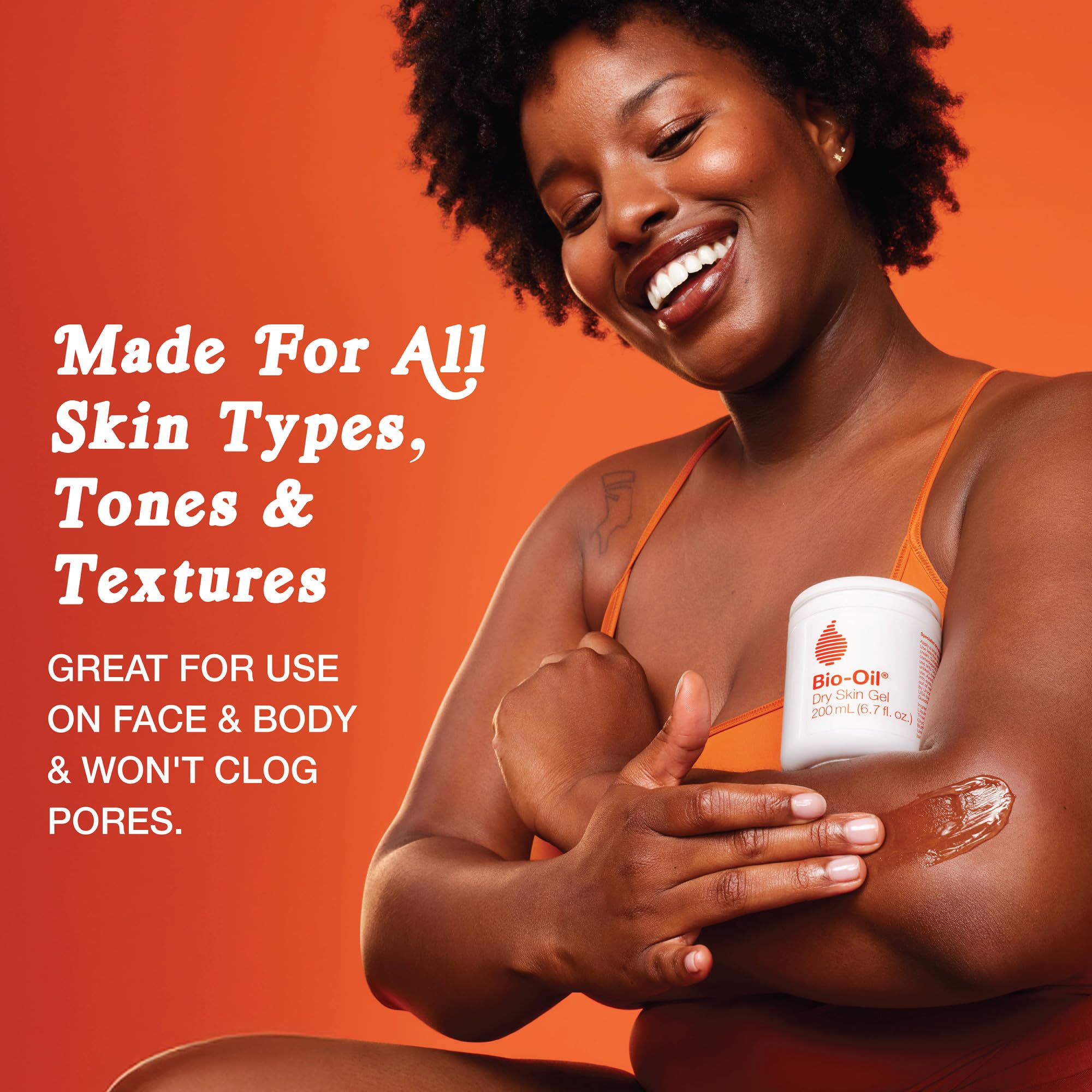 Bio-Oil Dry Skin Gel, Face and Body Moisturizer, Fast Absorbing Hydration, with Soothing Emollients and Vitamin B3, Non-Comedogenic, 3.4 Oz